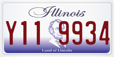 IL license plate Y119934