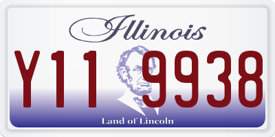 IL license plate Y119938