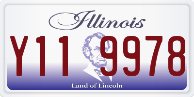 IL license plate Y119978