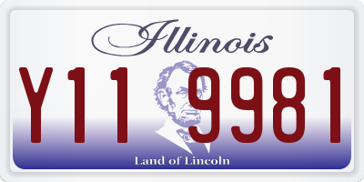 IL license plate Y119981