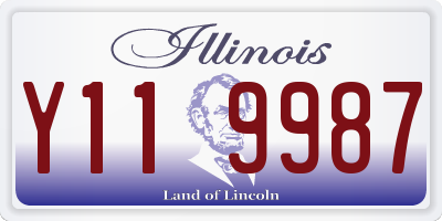 IL license plate Y119987