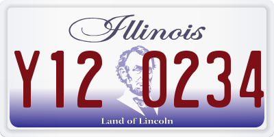 IL license plate Y120234