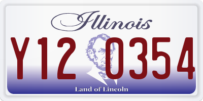 IL license plate Y120354