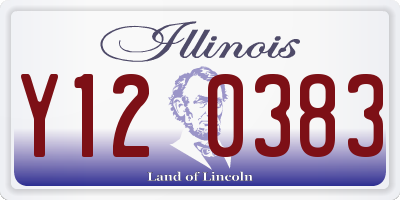 IL license plate Y120383