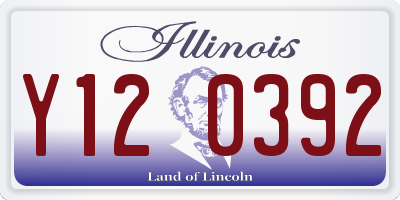 IL license plate Y120392