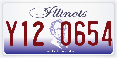 IL license plate Y120654