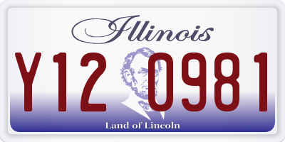 IL license plate Y120981