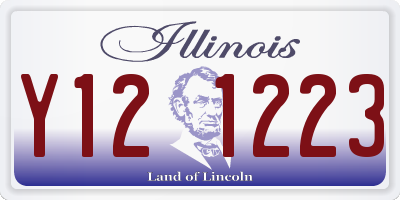 IL license plate Y121223