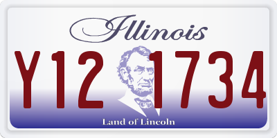 IL license plate Y121734