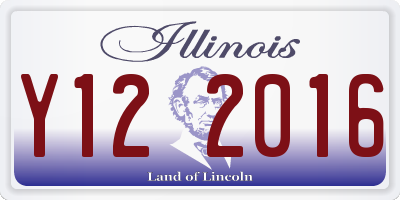 IL license plate Y122016