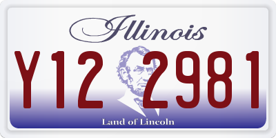 IL license plate Y122981