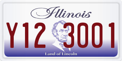 IL license plate Y123001