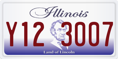 IL license plate Y123007