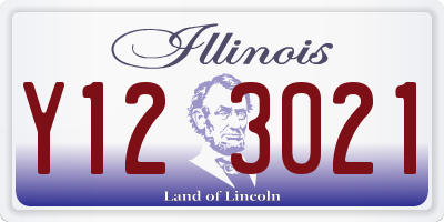 IL license plate Y123021