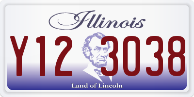 IL license plate Y123038
