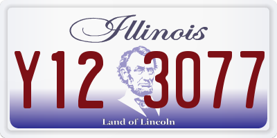 IL license plate Y123077