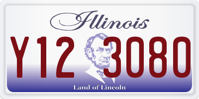 IL license plate Y123080