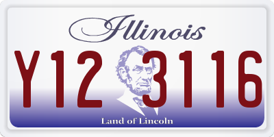 IL license plate Y123116