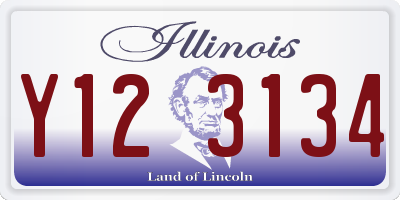 IL license plate Y123134