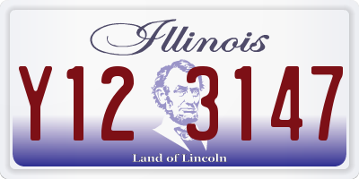 IL license plate Y123147