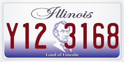 IL license plate Y123168