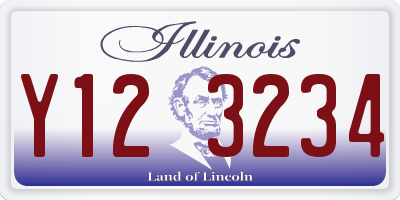 IL license plate Y123234