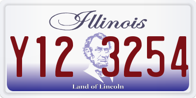 IL license plate Y123254