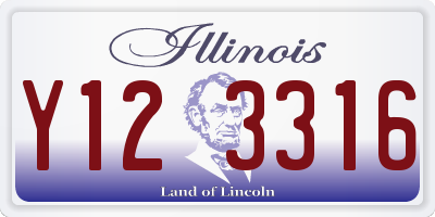 IL license plate Y123316