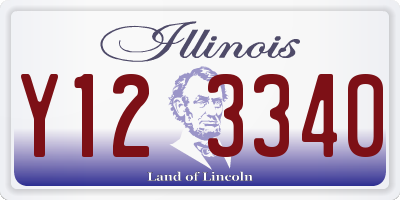 IL license plate Y123340