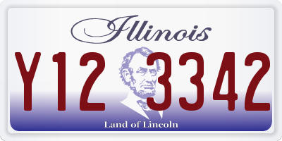 IL license plate Y123342