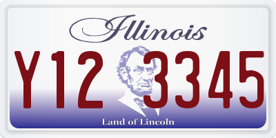 IL license plate Y123345