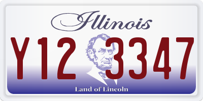 IL license plate Y123347