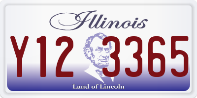 IL license plate Y123365