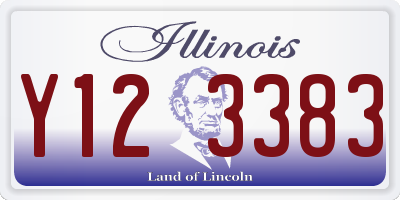 IL license plate Y123383