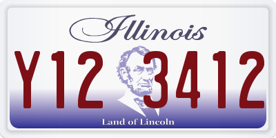 IL license plate Y123412