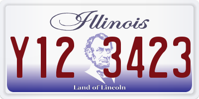 IL license plate Y123423