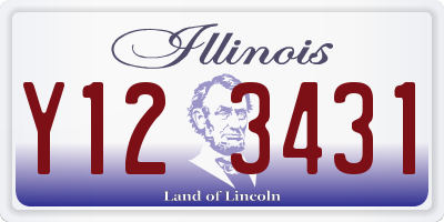 IL license plate Y123431