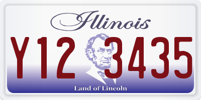 IL license plate Y123435
