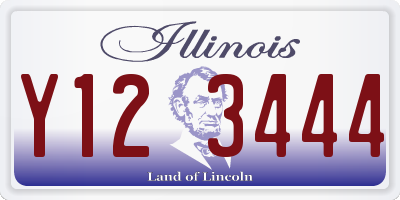 IL license plate Y123444