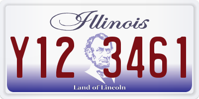 IL license plate Y123461