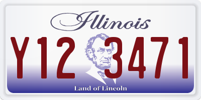 IL license plate Y123471