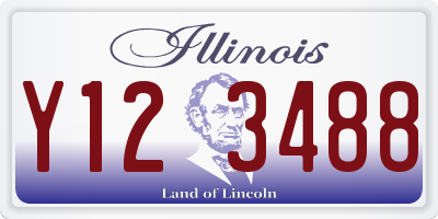 IL license plate Y123488