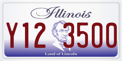 IL license plate Y123500