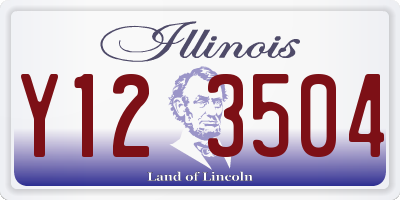 IL license plate Y123504