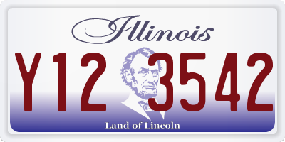 IL license plate Y123542