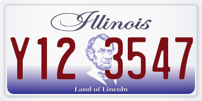 IL license plate Y123547