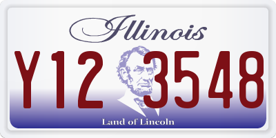 IL license plate Y123548
