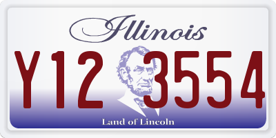 IL license plate Y123554