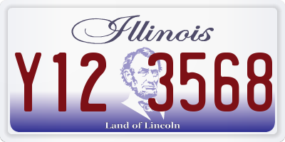 IL license plate Y123568