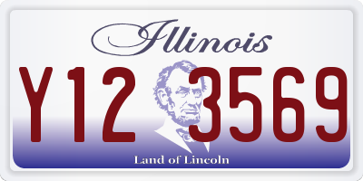IL license plate Y123569